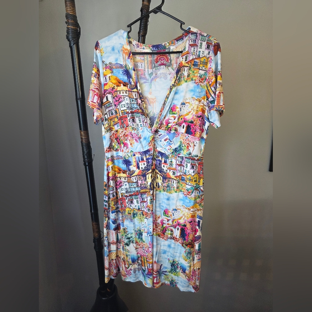 Johnny Was Colorful Printed Dress